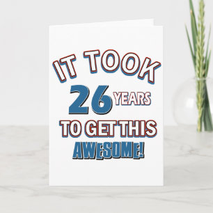 26 year old birthday designs card