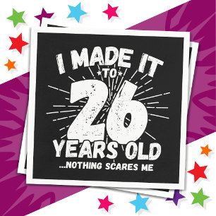 26 Year Old Sarcastic Meme Funny 26th Birthday Napkin