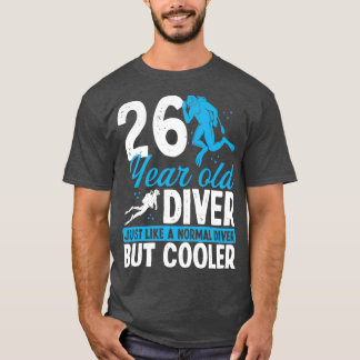 26 Year Scuba Diving Diver Snorkel 26 Birthday T-Shirt