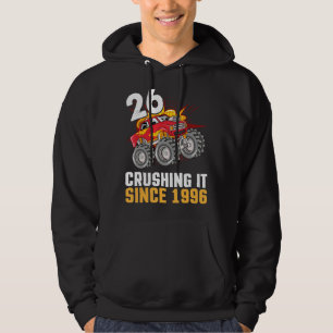26 Years Old Happy Birthday Trucker Cruising It Si Hoodie