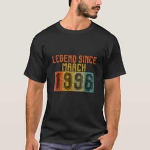 26 Years Old Legend Since March 1996 26th Birthda T-Shirt
