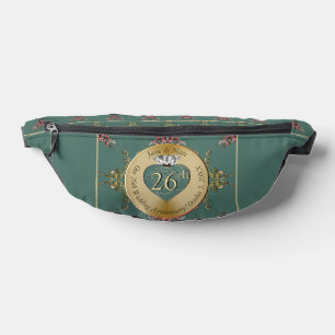 26th/Any Wedding Anniversary Emblem Bum Bags