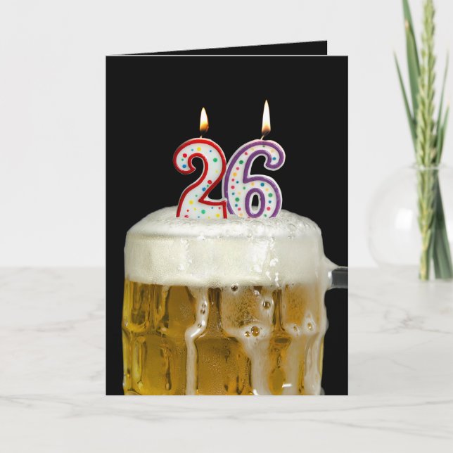 26th Birthday Beer Card (Front)