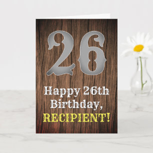 26th Birthday: Country Western Inspired Look, Name Card