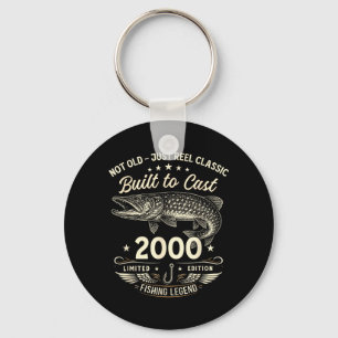 26th Birthday Fishing Gift Men Original 2000 Lied Key Ring