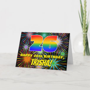 26th Birthday: Fun, Colourful Celebratory Firework Card