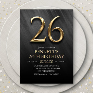 26th Birthday Invitation