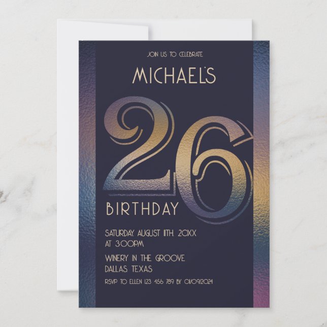 26th birthday invitation (Front)