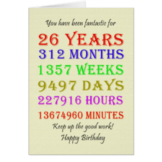 26th Birthday Milestones