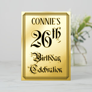 26th Birthday Party — Elegant Script + Custom Name