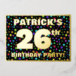 26th Birthday Party — Fun, Colourful Stars Pattern