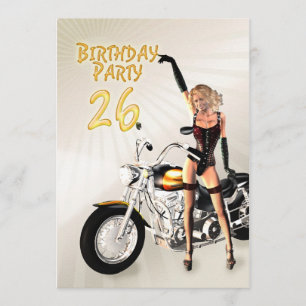 26th Birthday party Invitation