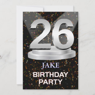 26th Birthday Party Invitation Add a Name