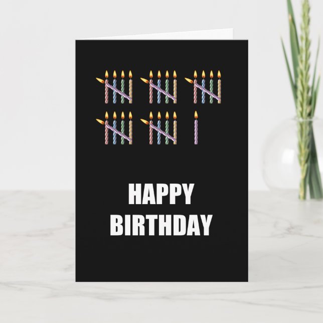 26th Birthday with Candles Card (Front)