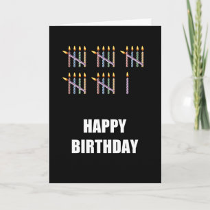 26th Birthday with Candles Card