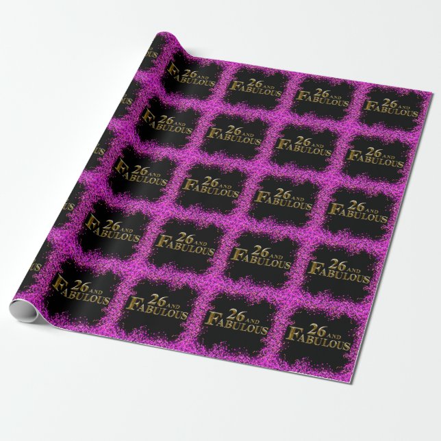 26th  Birthday  Wrapping Paper (Unrolled)
