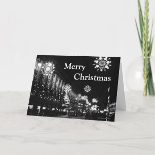 26th November 1960: City Christmas Lights Holiday Card