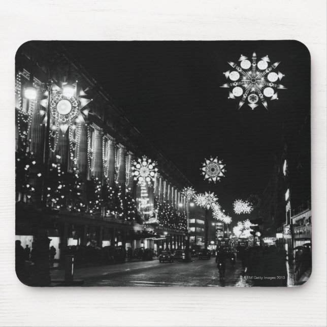26th November 1960: City Christmas Lights Mouse Pad (Front)