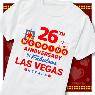 26th Wedding Anniversary Fabulous Las Vegas Couple T-Shirt