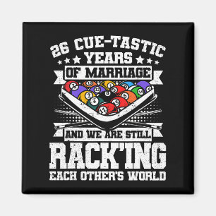26th Wedding Anniversary Pool Billiards 26 Years M Magnet