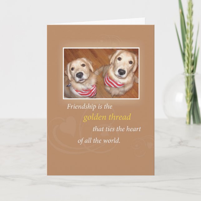 2740 Golden Retrievers Friendship Birthday Card (Front)