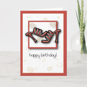 2744 Red Shoes Birthday Card