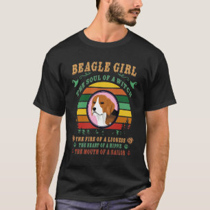275 Beagle Girl - he Soul - The Fire - The Heart - T-Shirt