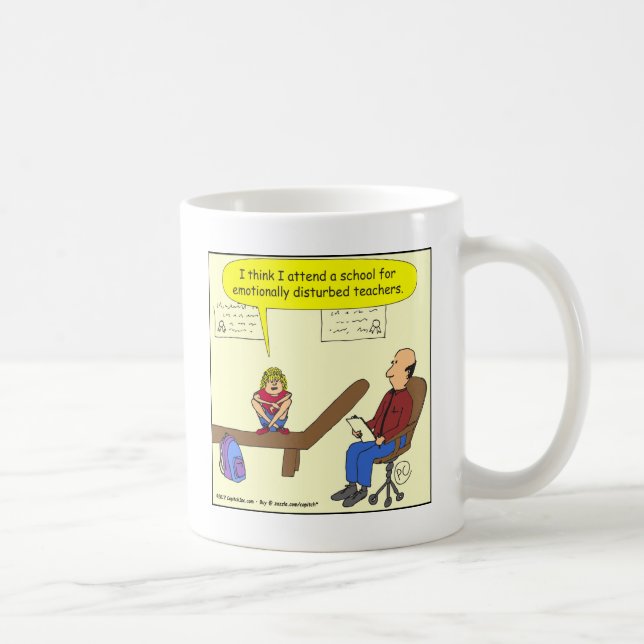 277 emotionally disturbed teachers cartoon coffee mug (Right)