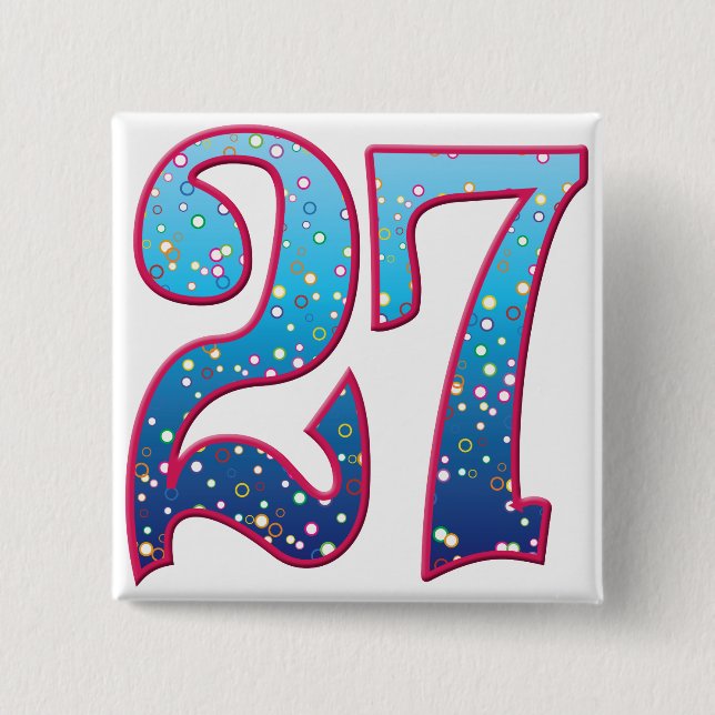 27 Age Rave 15 Cm Square Badge (Front)