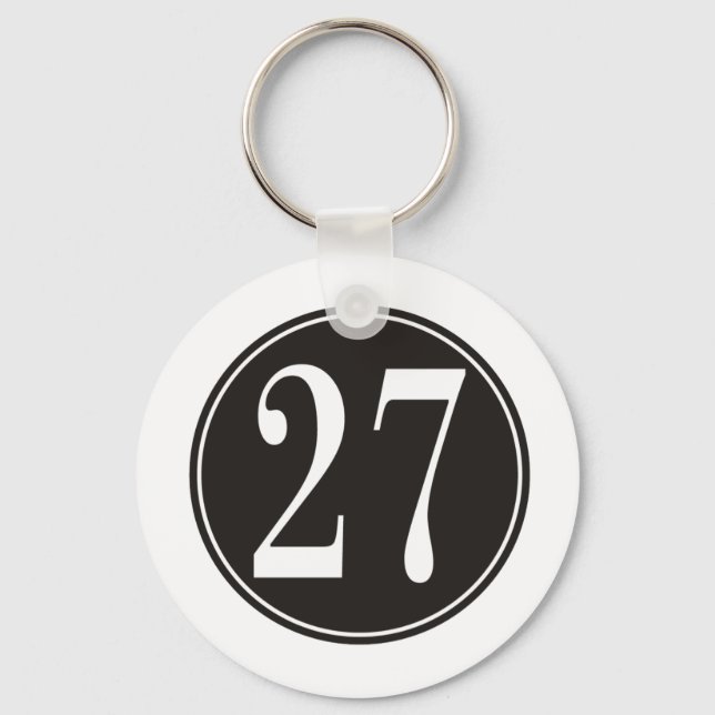 #27 Black Circle Key Ring (Front)