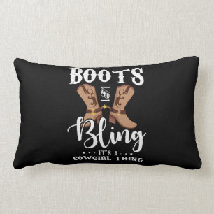 27.Boots And Bling Its A Cowgirl Thing Lumbar Cushion