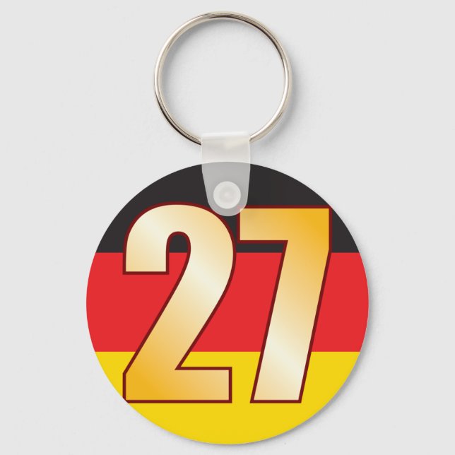 27 GERMANY Gold Key Ring (Front)