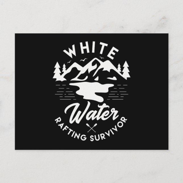 27.White Water Rafting Survivor Announcement Postcard (Front)