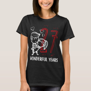 27 Wonderful Years. 27th Wedding Anniversary T-Shirt