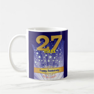 27 Year CUSTOM Recovery Anniversary Bold Numeral Coffee Mug