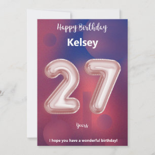 27 year old Happy Birthday card