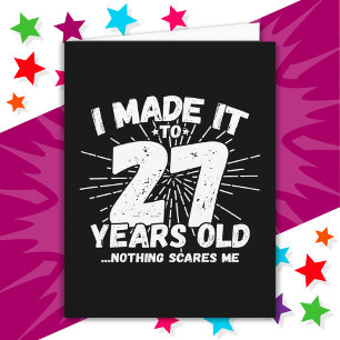 27 Year Old Sarcastic Meme Funny 27th Birthday Card