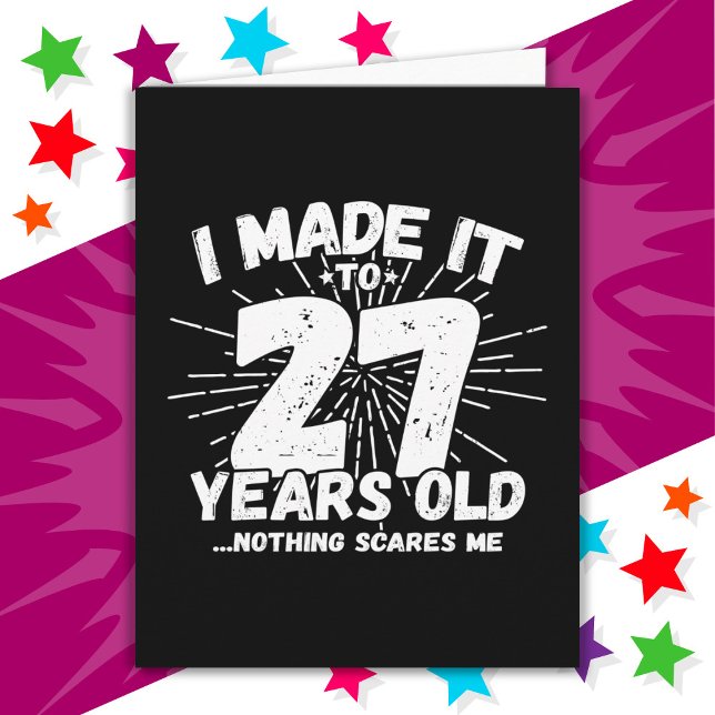 27 Year Old Sarcastic Meme Funny 27th Birthday Card (Creator Uploaded)