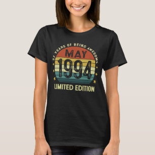 27 Year Old Vintage May 1994 27th Birthday T-Shirt