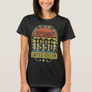 27 Years Old Vintage September 1996 27th Birthday T-Shirt