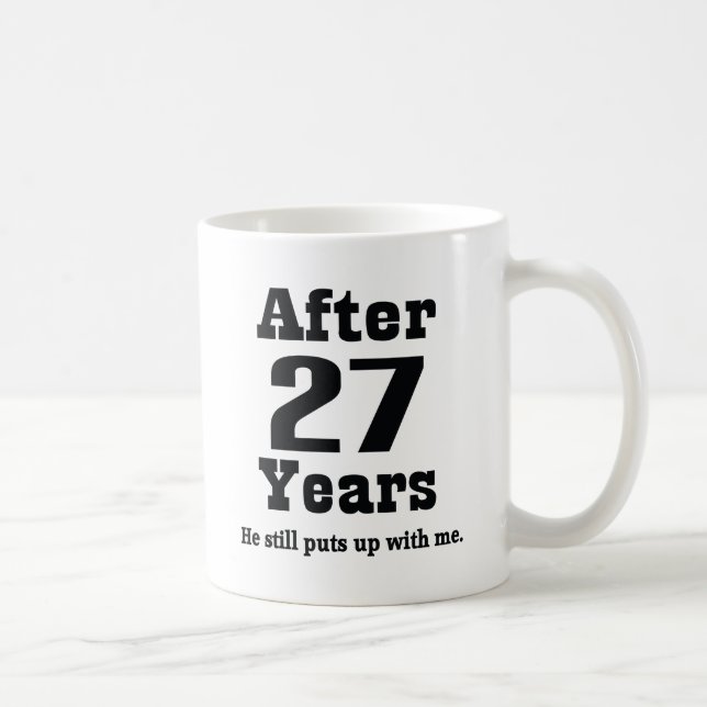 27th Anniversary (Funny) Coffee Mug (Right)
