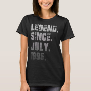 27th Birthday  27 Years Old Legend Since July 1995 T-Shirt