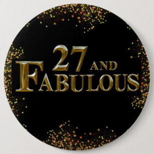 27th Birthday 6 Cm Round Badge