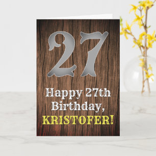 27th Birthday: Country Western Inspired Look, Name Card