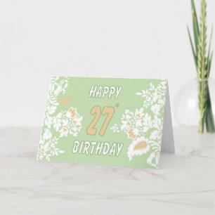 27th Birthday greeting card