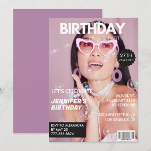 27th birthday invitations for her Magazine Photo