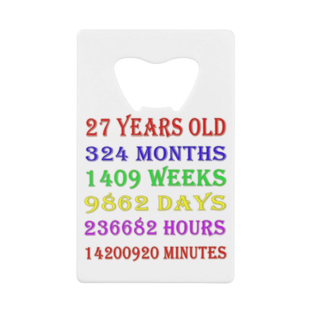 27th Birthday Milestones (Front)