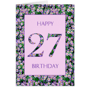 27th Birthday Purple Daisies