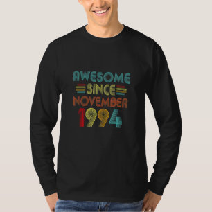 27th Birthday Vintage Awesome Since November 1995  T-Shirt