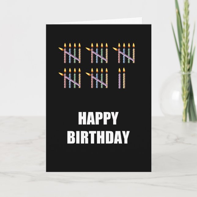 27th Birthday with Candles Card (Front)